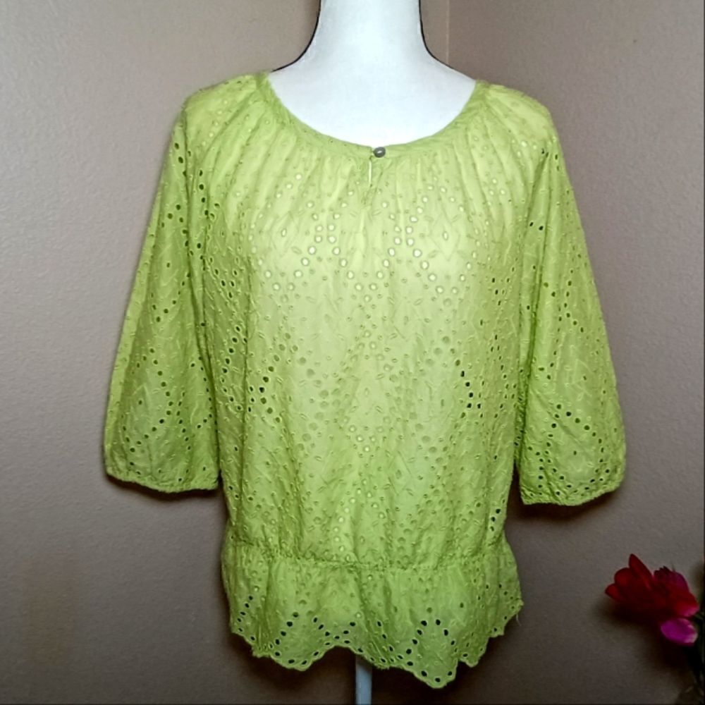 Chico's 3/4 Sleeve blouse Size M